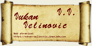 Vukan Velinović vizit kartica